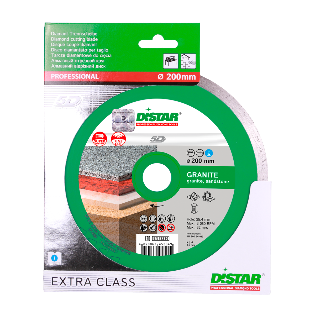 DISTAR Diamond Cutting Blade 5D 1A1R GRANITE Ø115-400