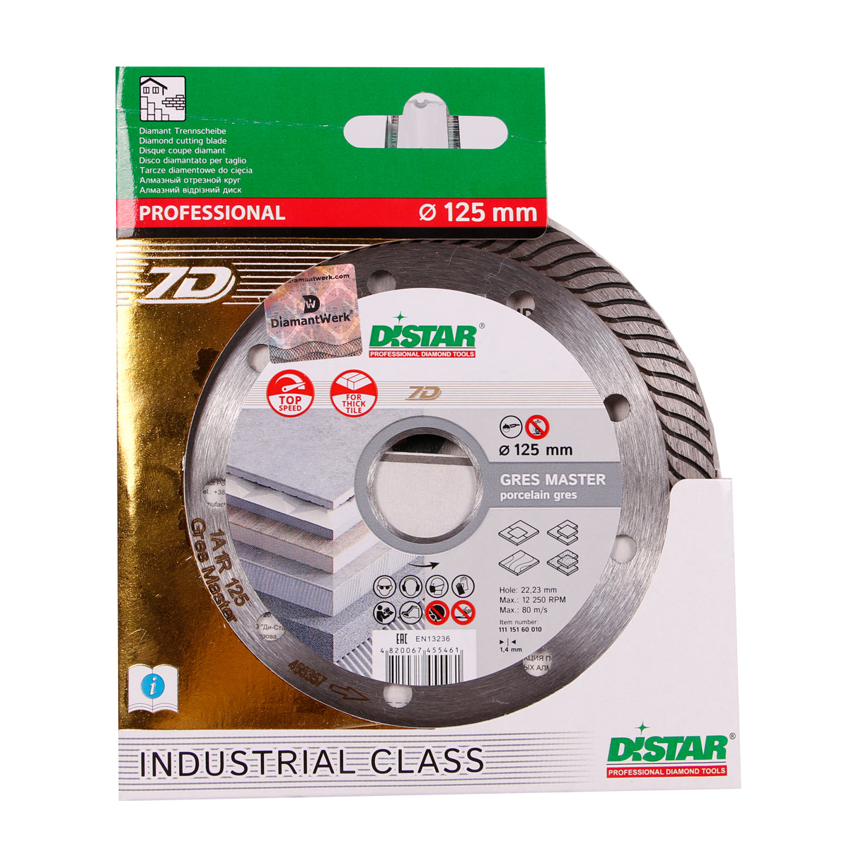DISTAR Diamond Cutting Blade 7D 1A1R GRES MASTER Ø115-125