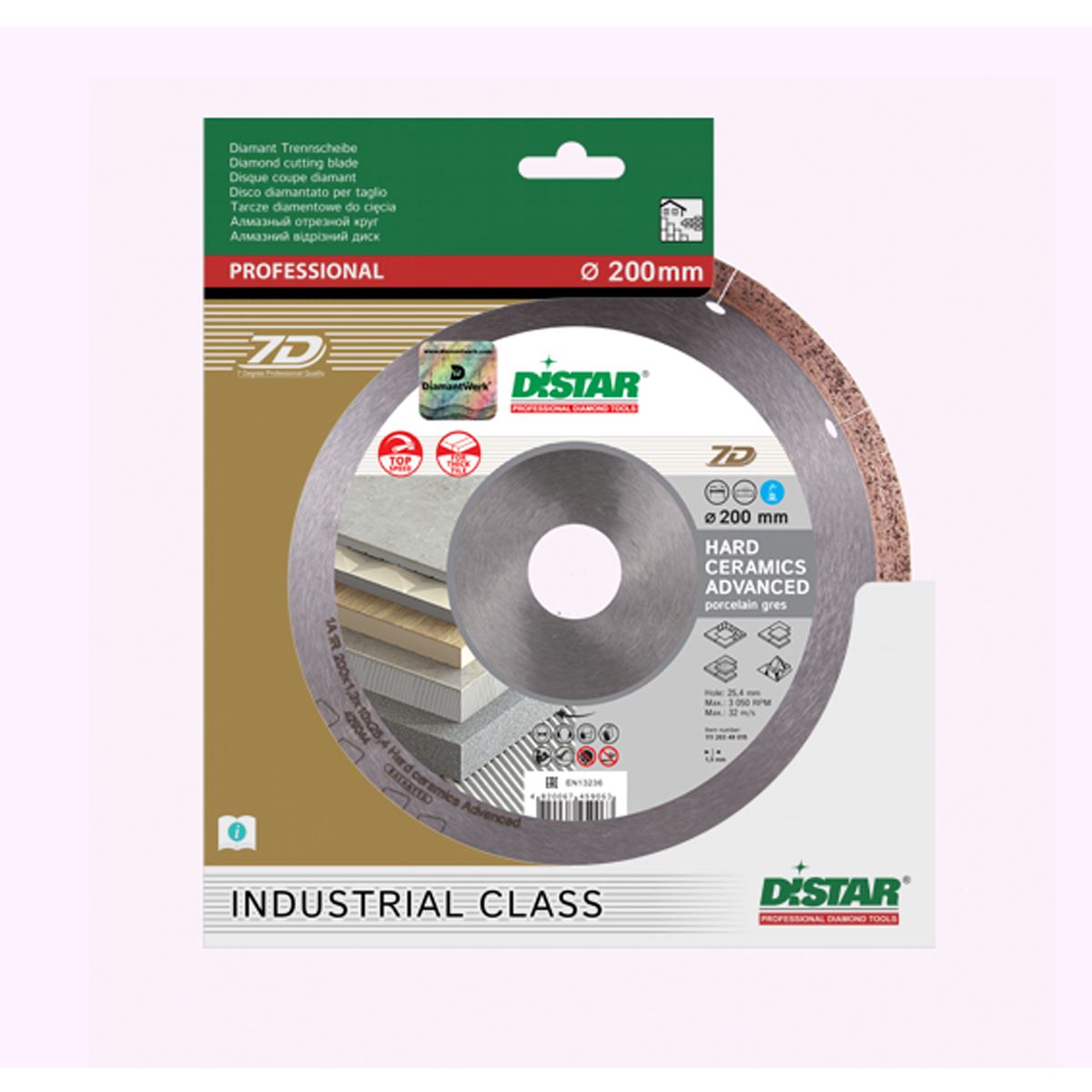 DISTAR Diamond Cutting Blade 7D 1A1R HARD CERAMICS ADVANCED Ø115-350