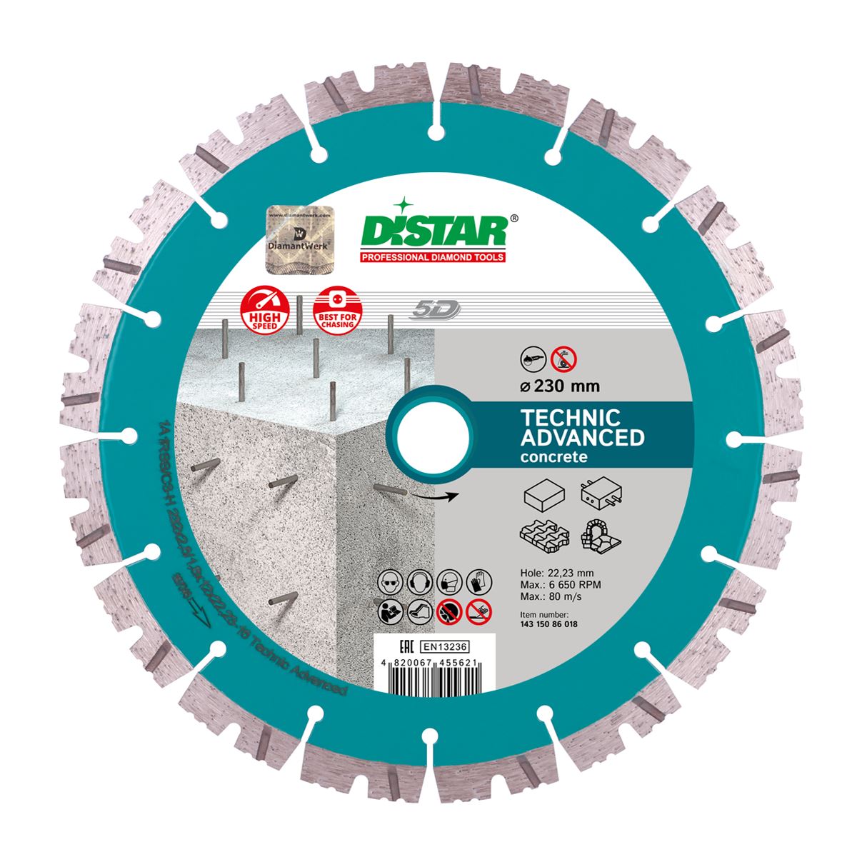 DISTAR Diamond Cutting Blade 5D 1A1RSS TECHNIC ADVANCED Ø115-232