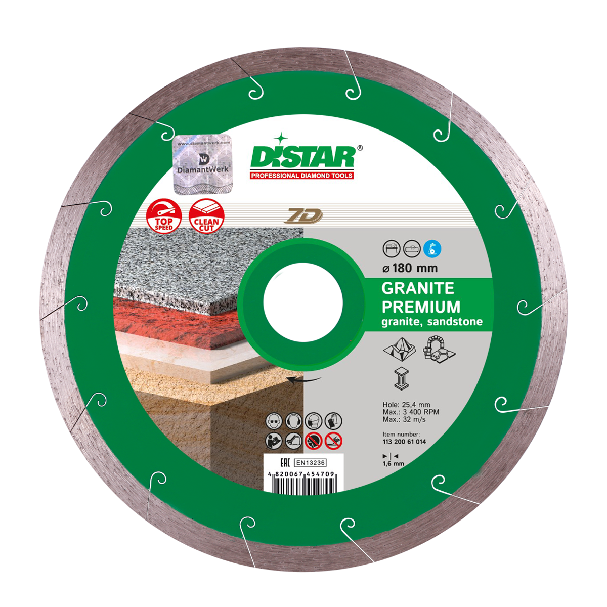 DISTAR Diamond Cutting Blade 7D 1A1R GRANITE PREMIUM Ø125-400