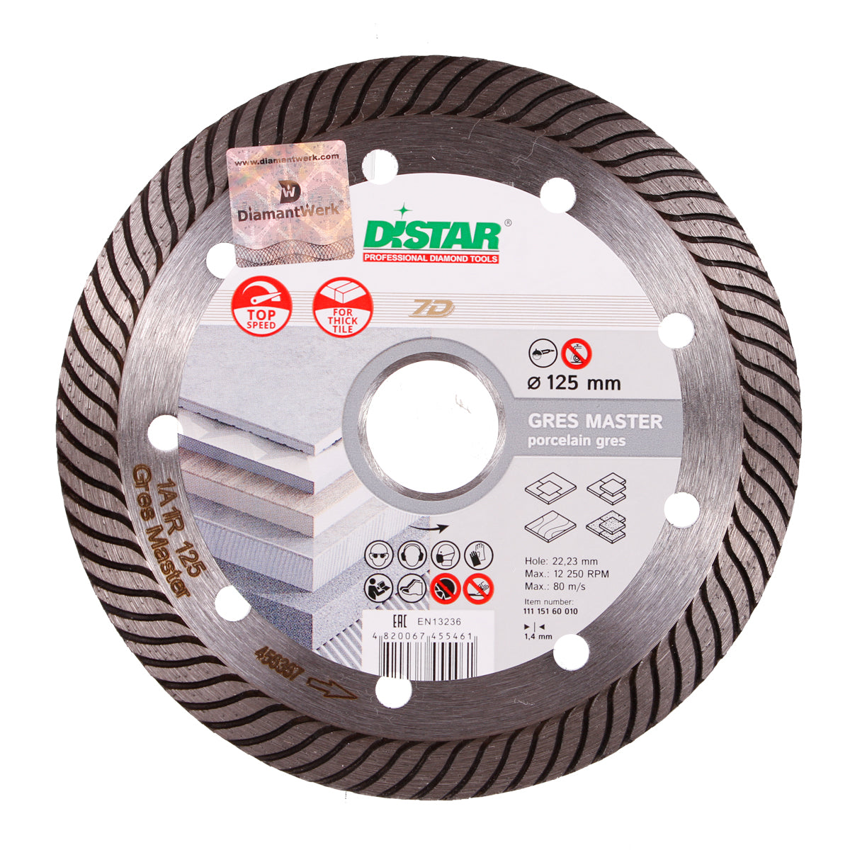 DISTAR Diamond Cutting Blade 7D 1A1R GRES MASTER Ø115-125