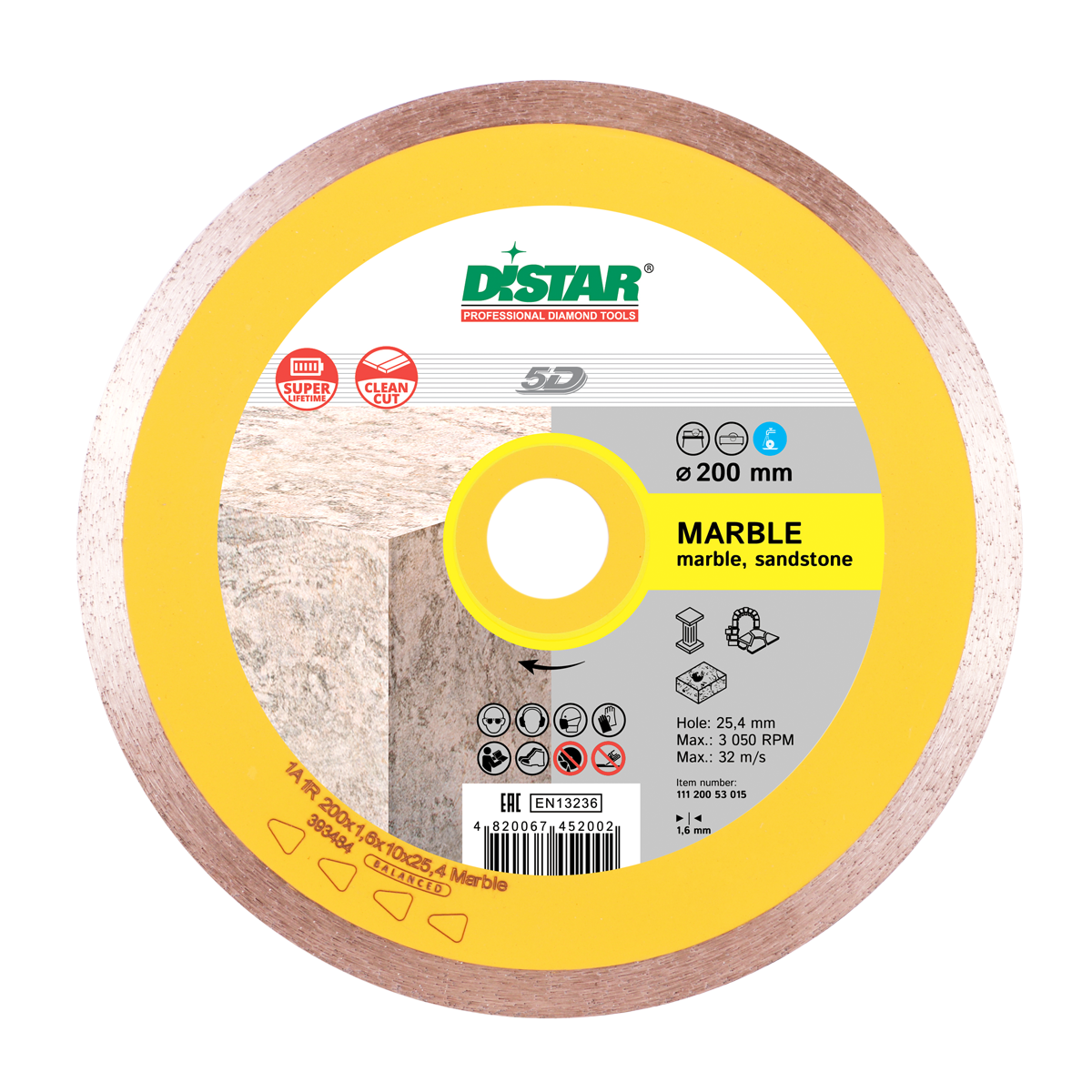 DISTAR Diamond Cutting Blade 5D 1A1R MARBLE Ø115-400
