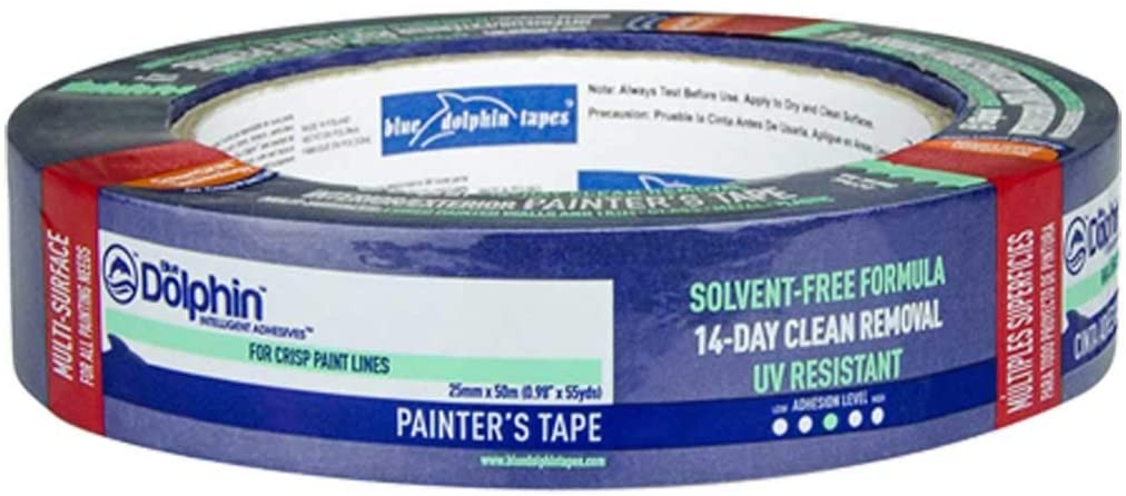 PAINTERS TAPE - High Quality Blue Masking Tape, Clean and Easy Removal, UV Resistant (25mm x 50m)