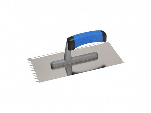Stainless Steel Skewed 8mm Notch Trowel 130x270mm (G1)