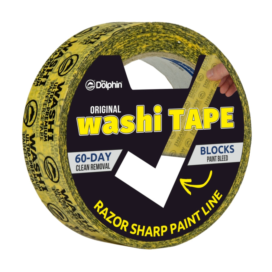 WASHI TAPE - 60 Days Ultra Premium Rice Paper Painters Tape (48mm x 50m)