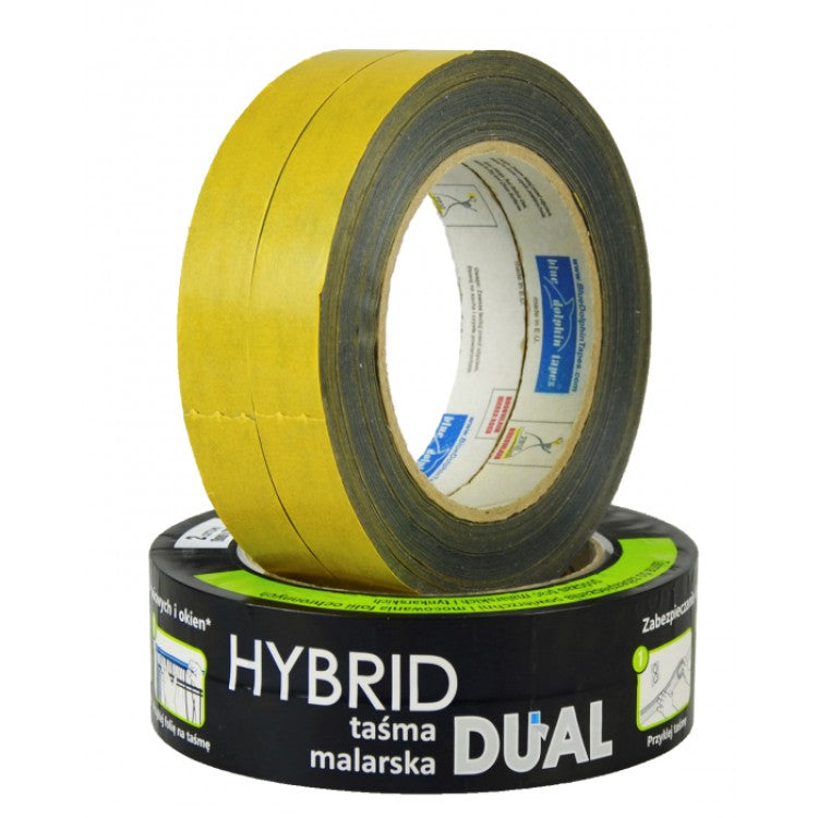 HYBRID DUAL - Double Sided Painters Tape (19mm x 25m) Set of 2