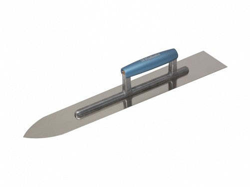 Stainless Steel Sharp Pointed Finishing Trowel 90x500mm (Wooden Handgrip)
