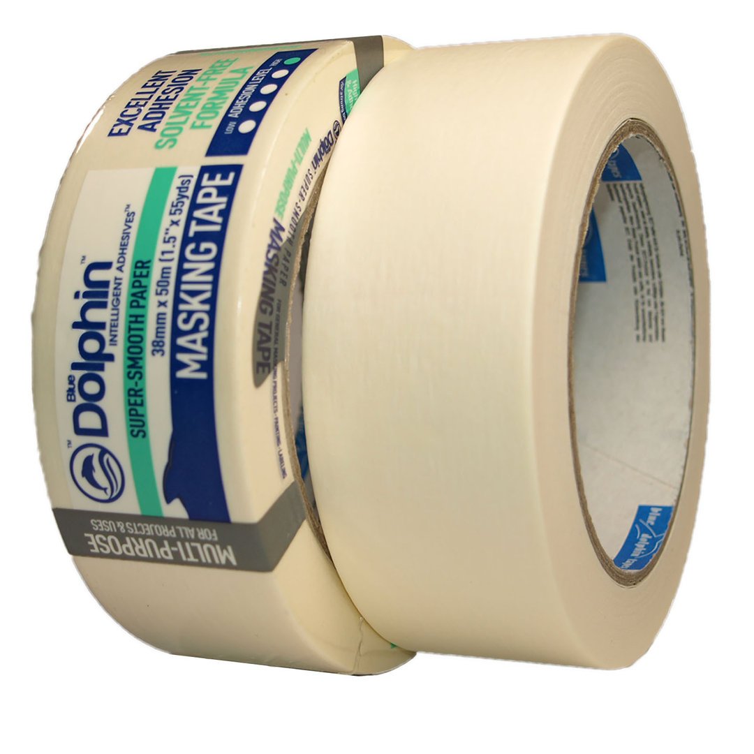 PAINTERS TAPE - Extra Strong Yellow Masking Tape, High Performance, UV Resistant (38mm x 50m)